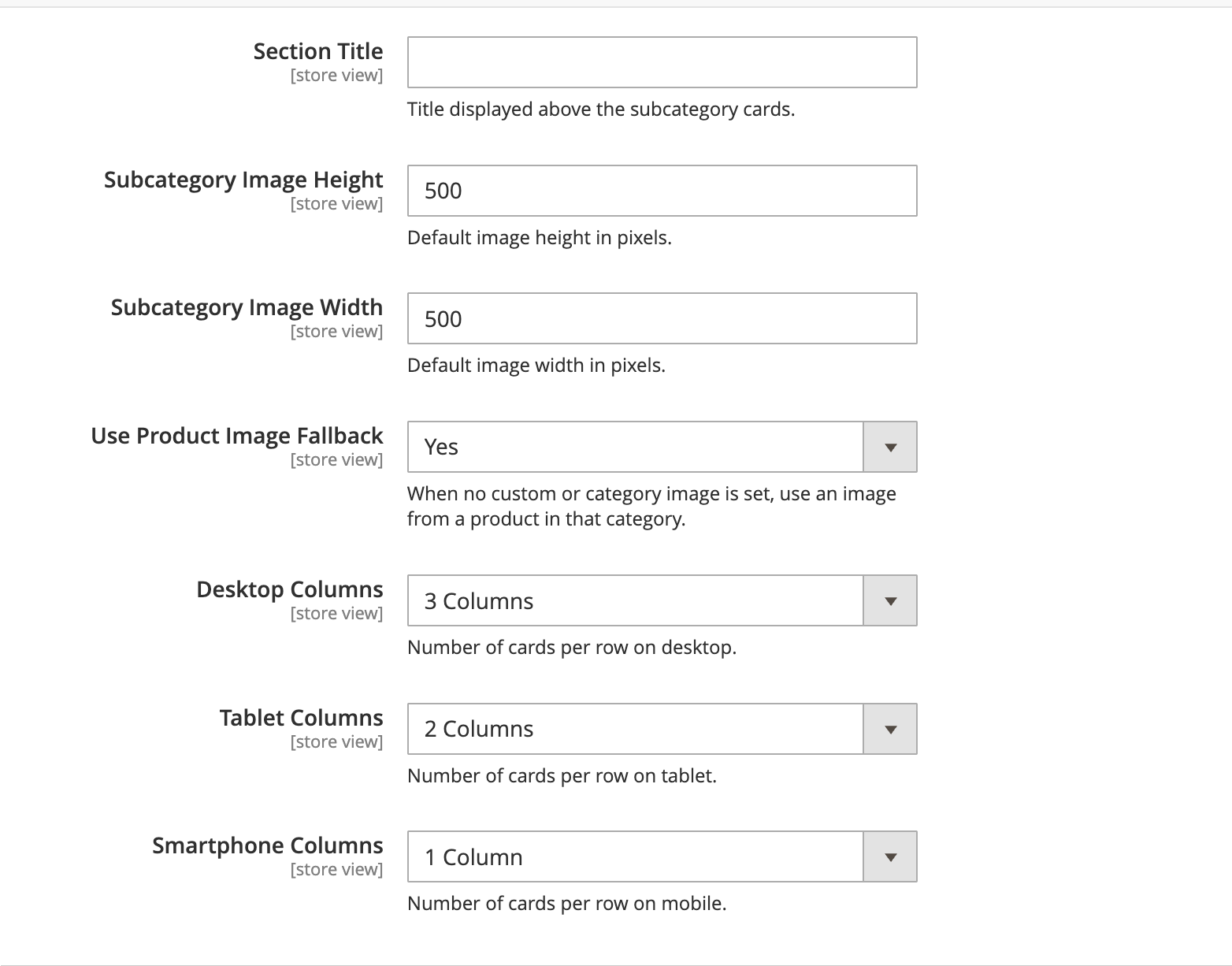 Design & Layout Configuration Panel