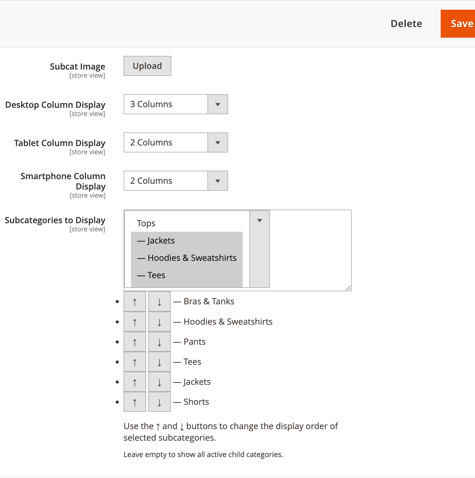 Category Edit Page - Jscriptz Subcats Tab