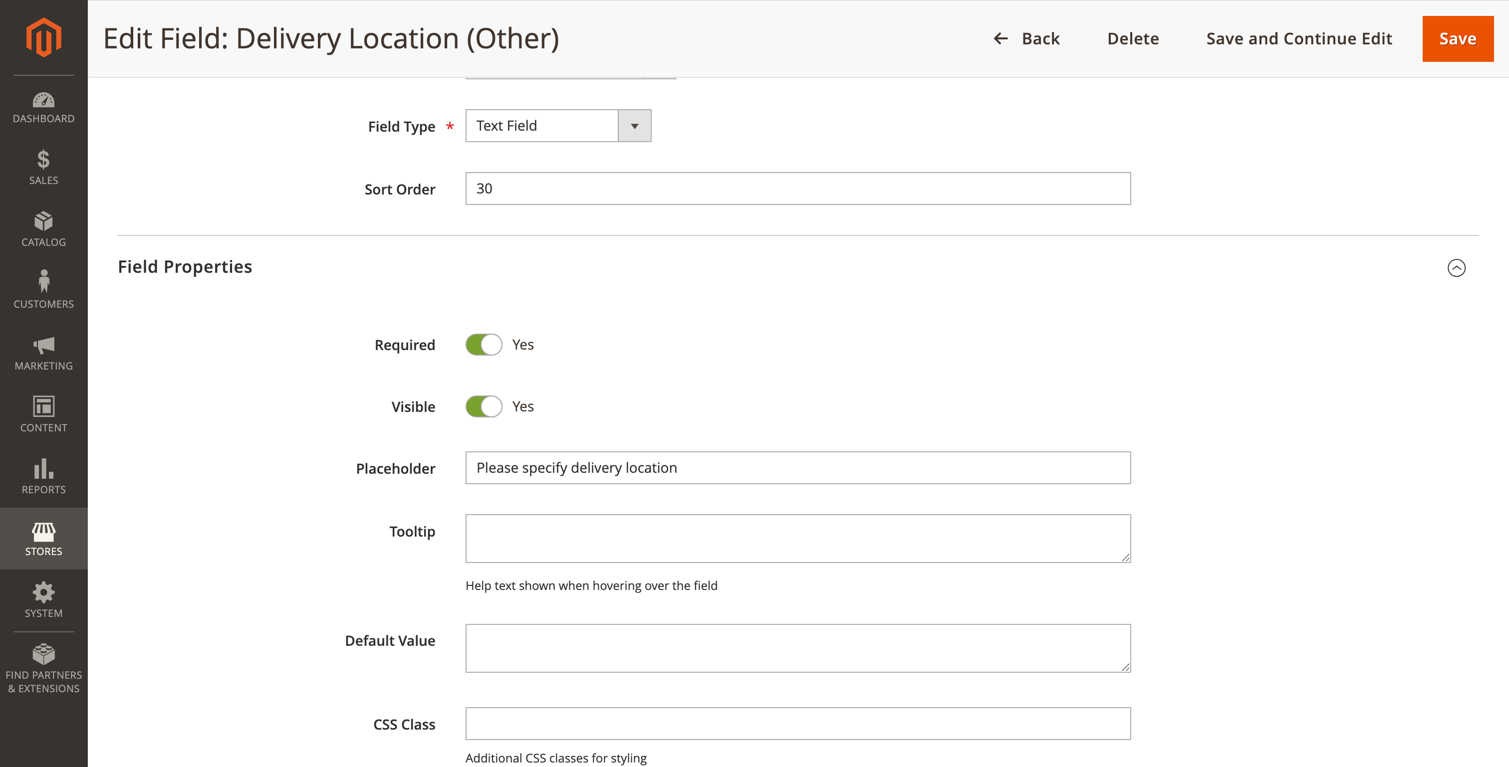 Field Display Settings