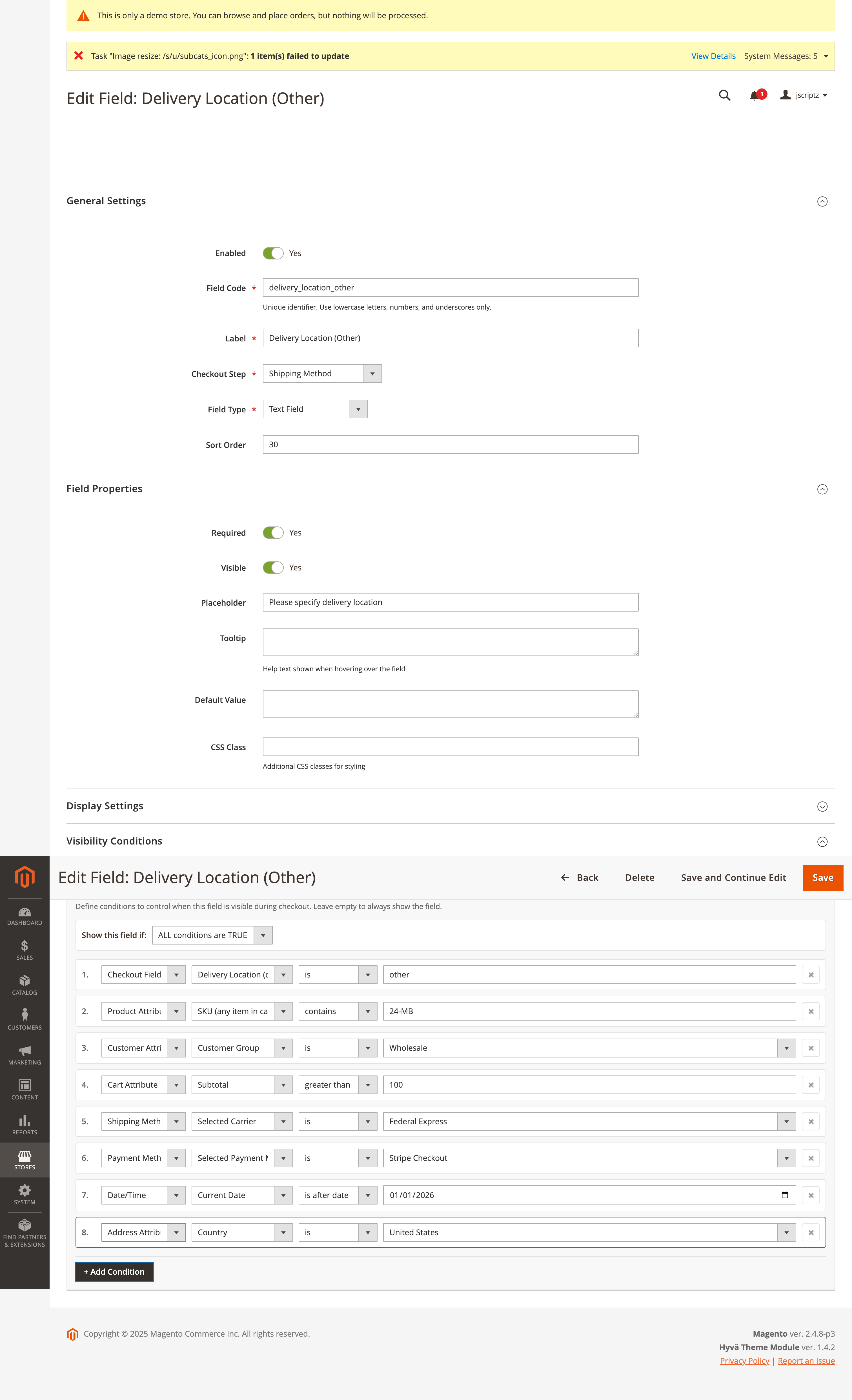 Visibility Conditions
