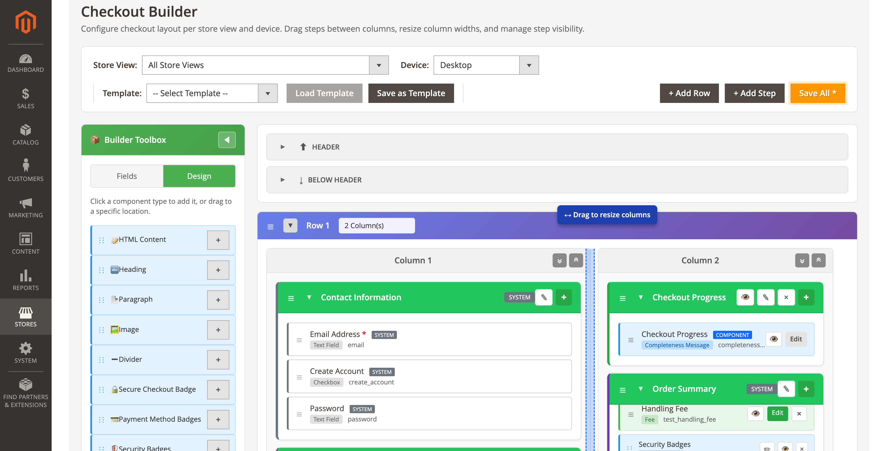 Column Resize Handle