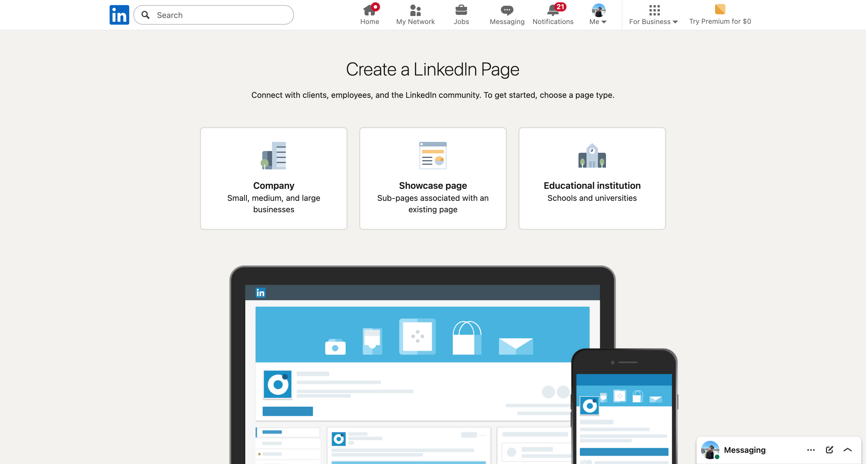 LinkedIn Products Tab