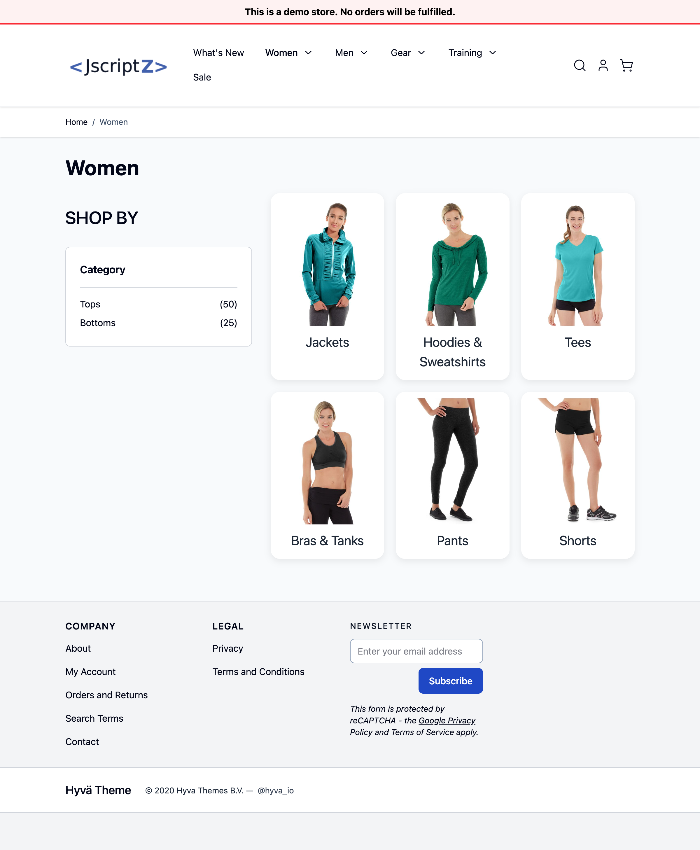 Category Page with Subcategory Cards